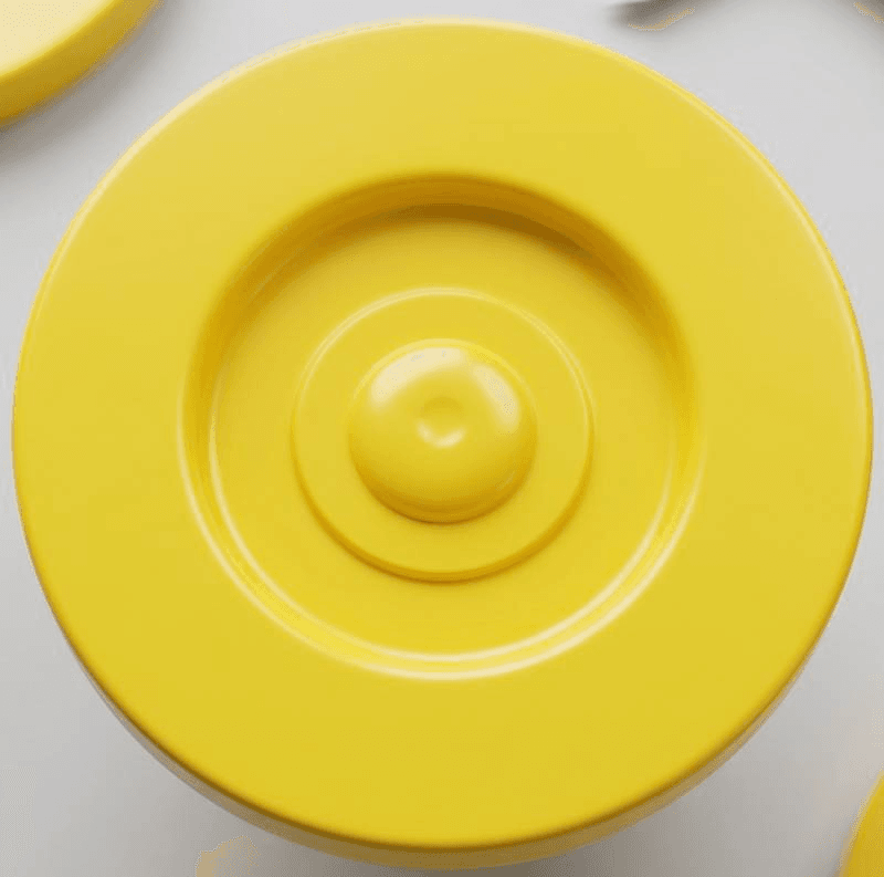 yellow plastic lid