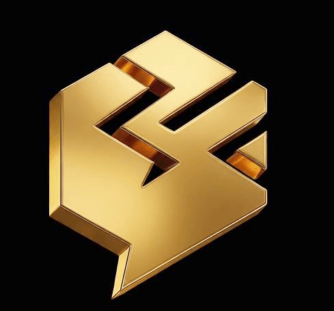 gold metallic logo