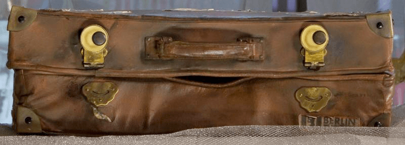 vintage leather suitcase