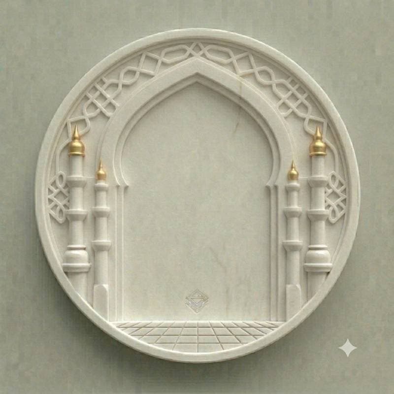 white marble niche