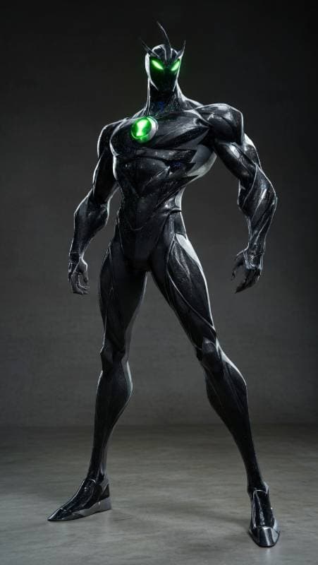 black and green
