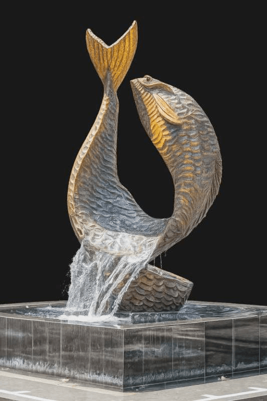metal fish sculpture