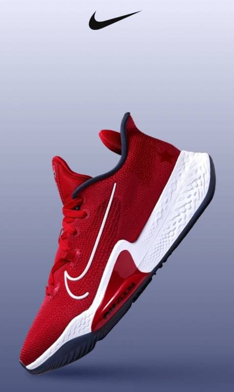 red nike shoe