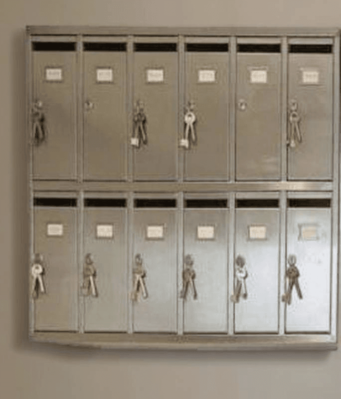 metal mailbox