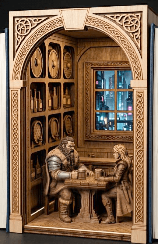 wooden book box