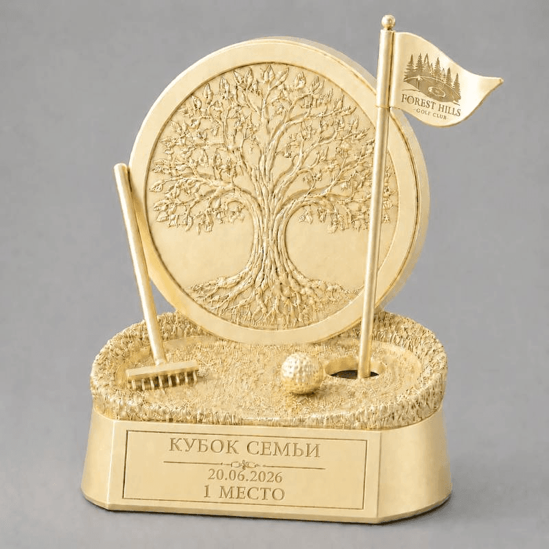 gold golf trophy