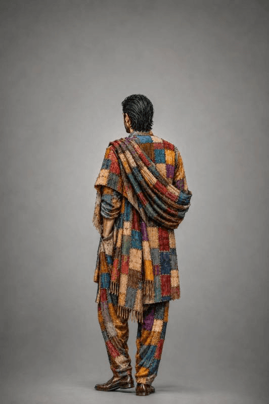 multicolored patterned blanket