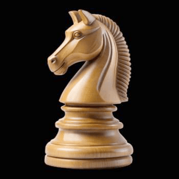 wooden chess knight