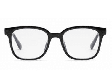 black-framed glasses