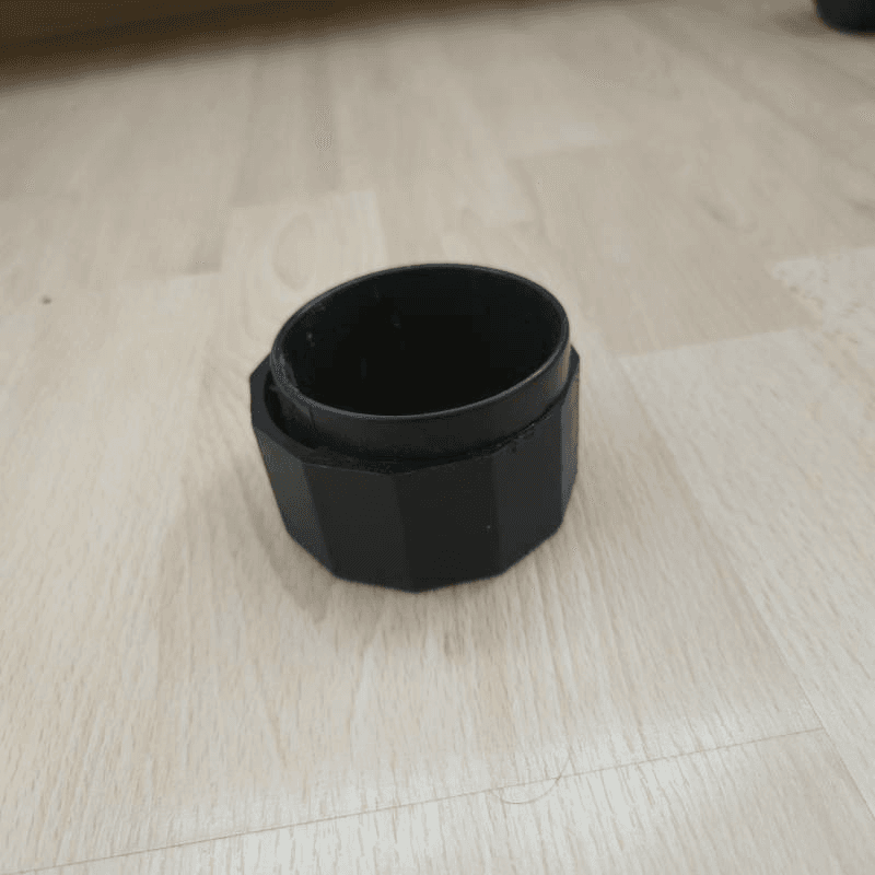 black plastic container