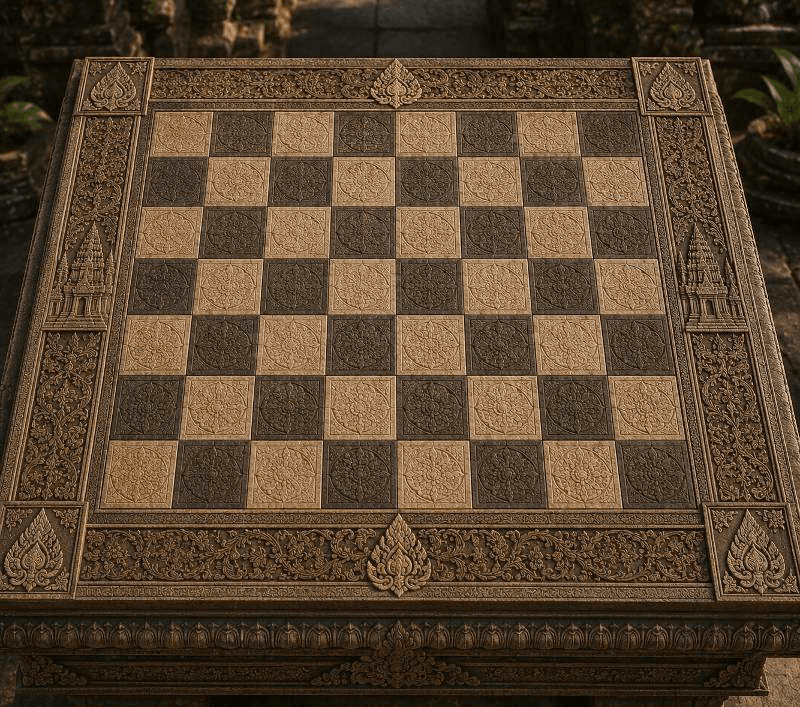 wooden chess table