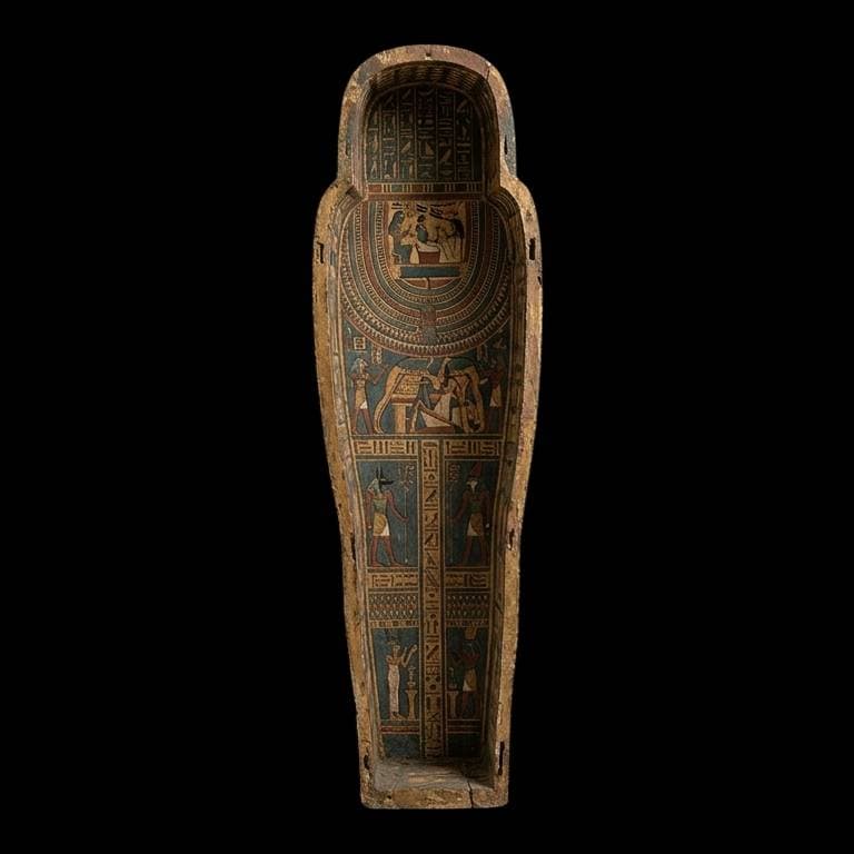 wooden coffin