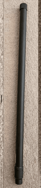 black metal tube