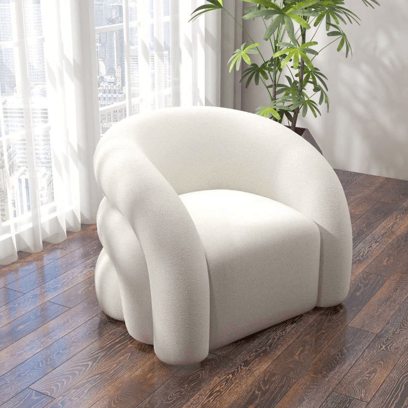 off-white armchair