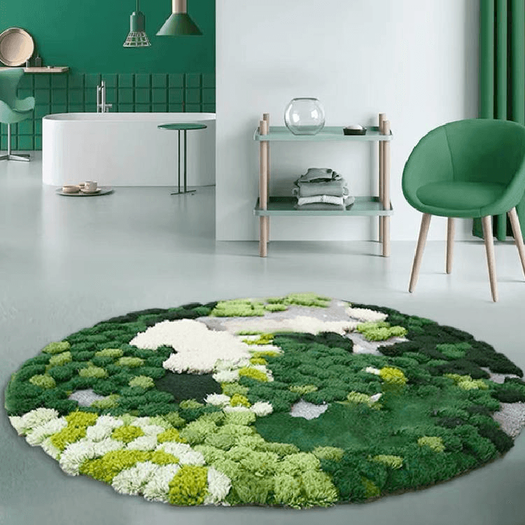 green rug