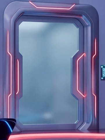 futuristic door