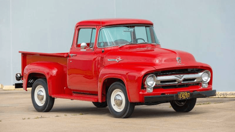 red pickup truck