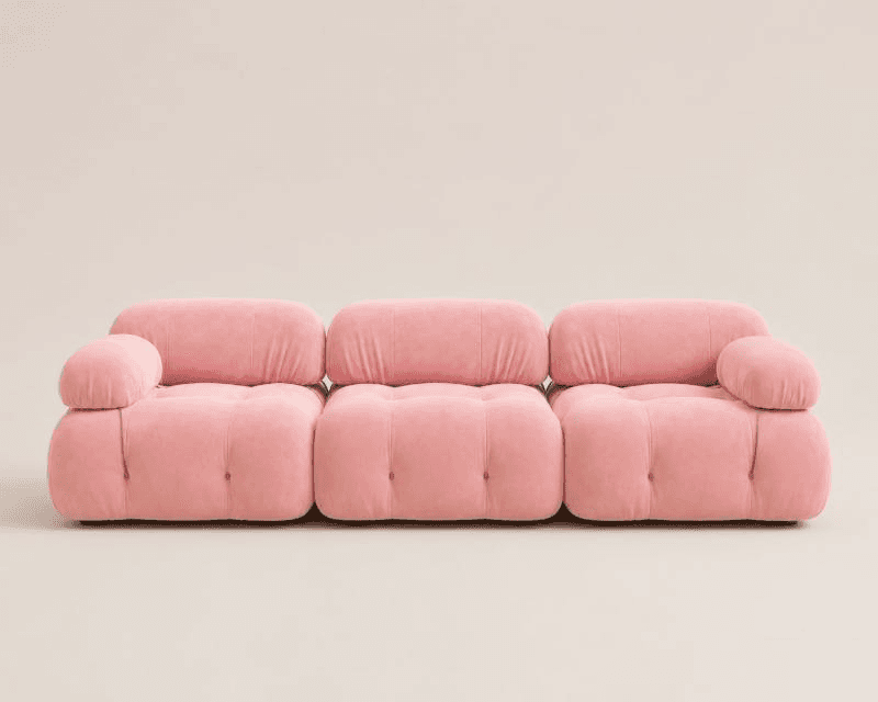 pink sofa