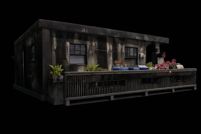dark wooden building