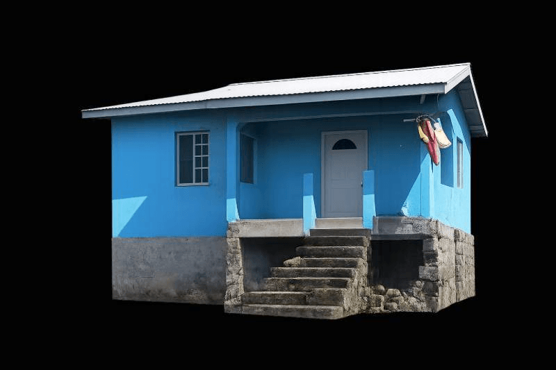 blue house