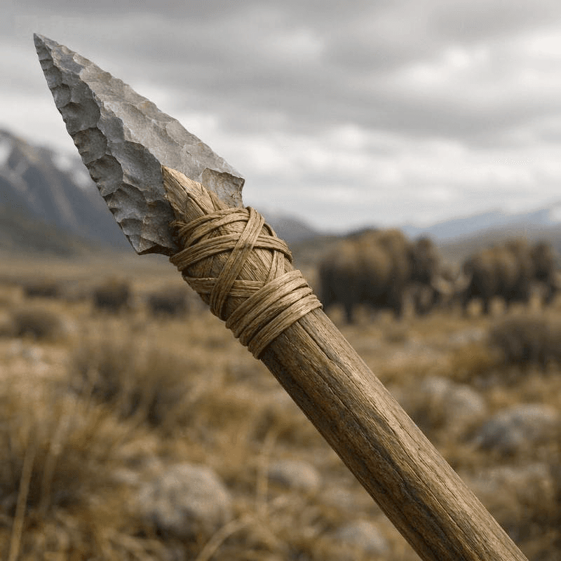 wooden spear