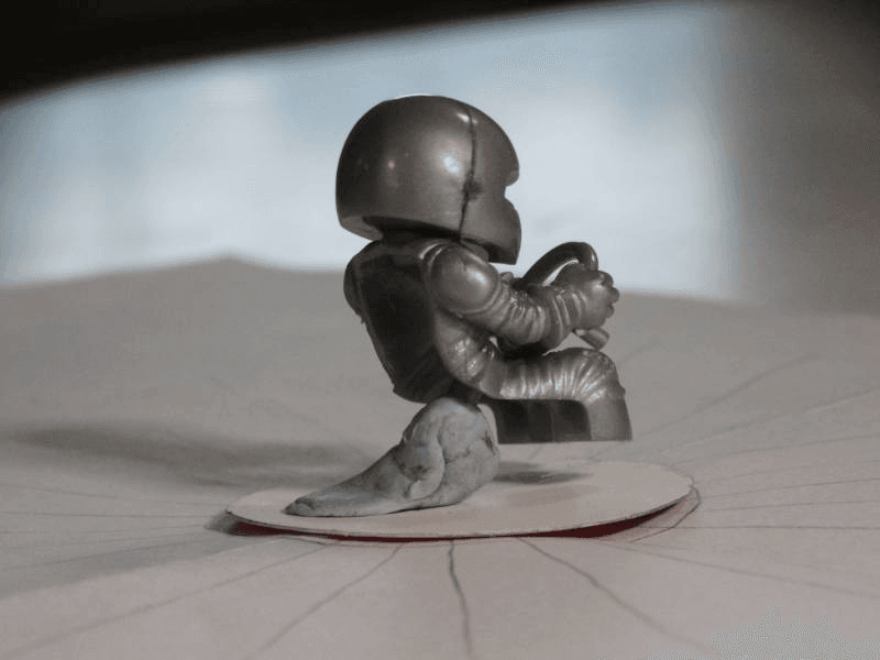 metal robot figurine