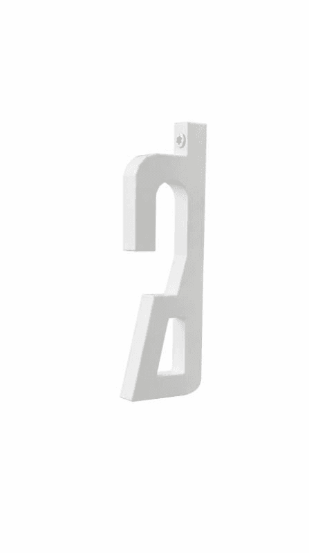 white plastic number