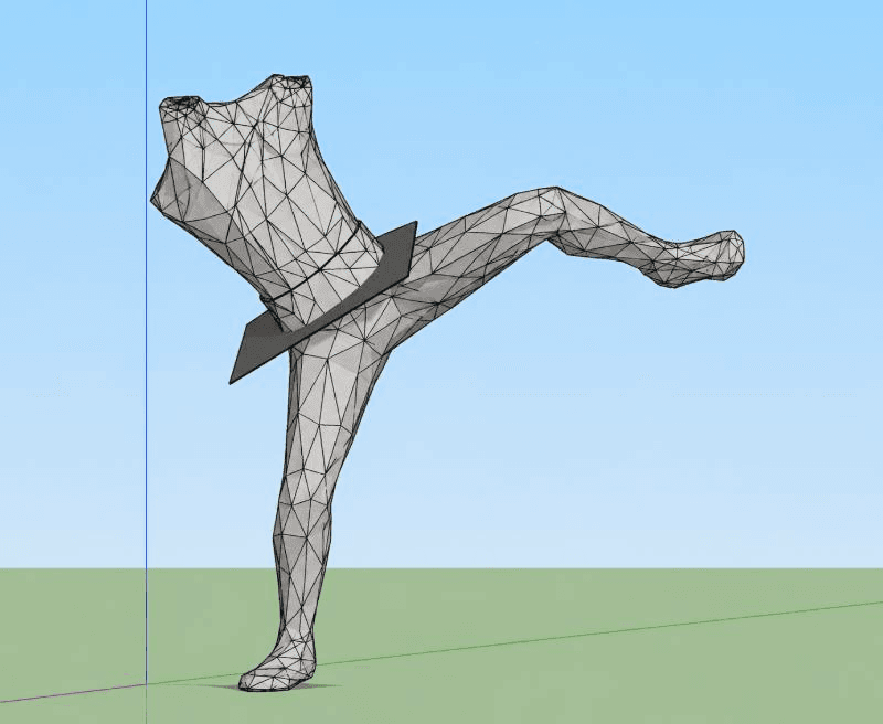 wireframe martial arts