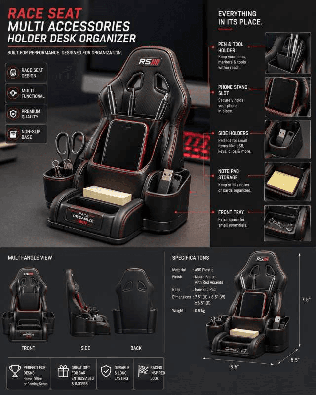 racing chair organizer