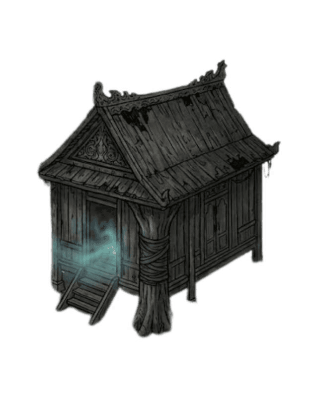wooden hut