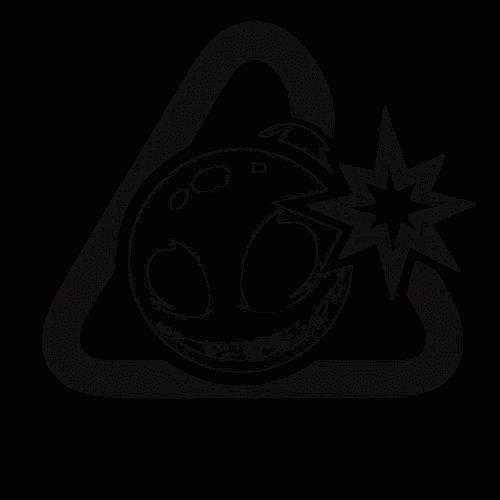 metal warning triangle