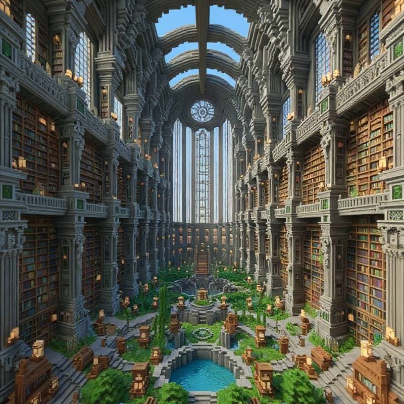 book-filled library