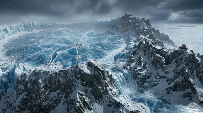 icy, frozen, landscape