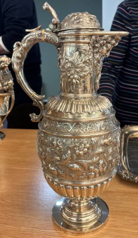 silver pitcher