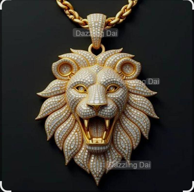 gold lion pendant
