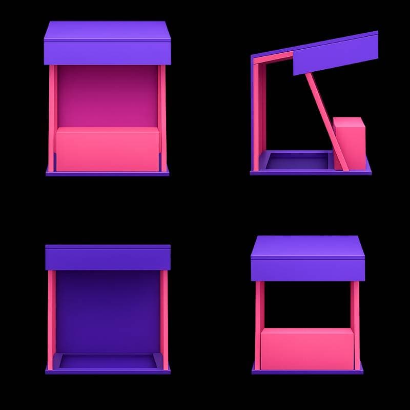 pink-purple canopy bed