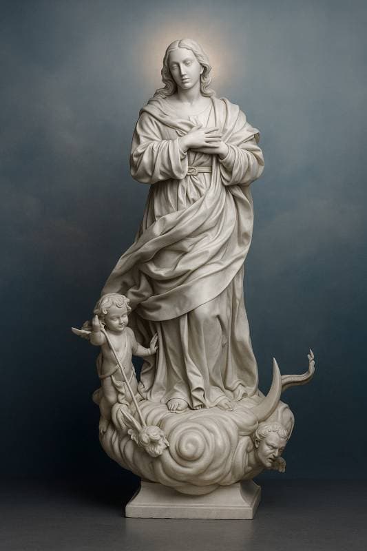 white marble statue