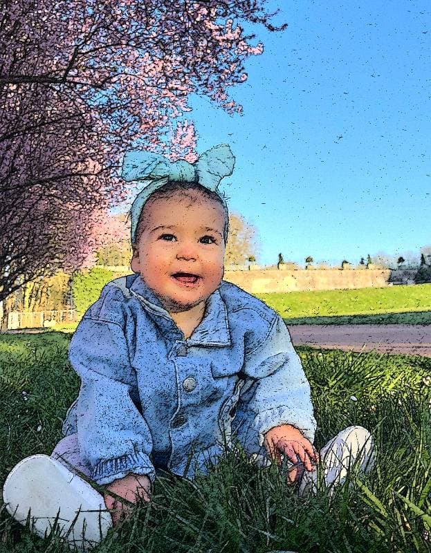 baby in grass
