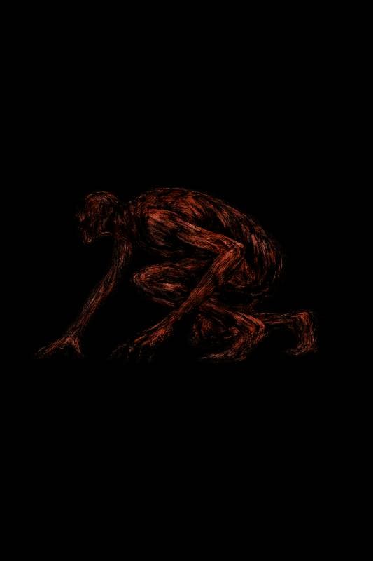crouching humanoid