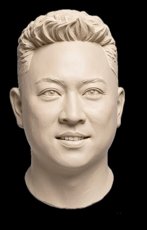 human head sculpture