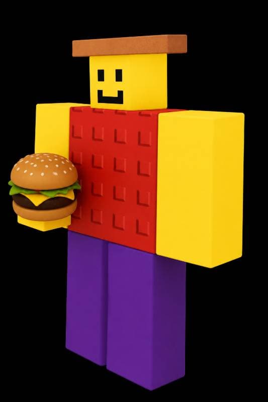 blocky toy burger