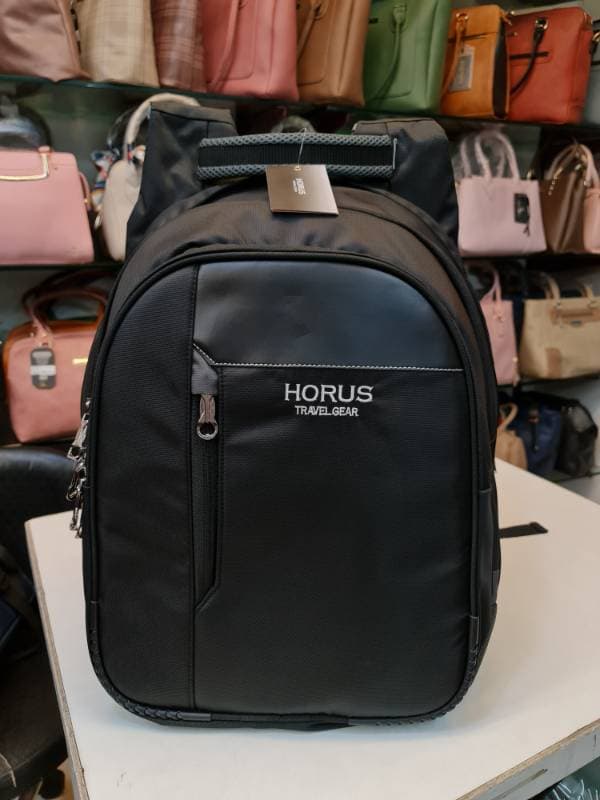 black travel backpack