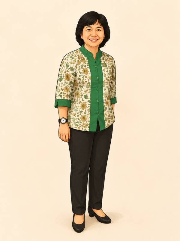 woman in green