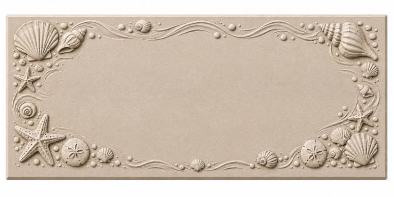 beach-themed frame