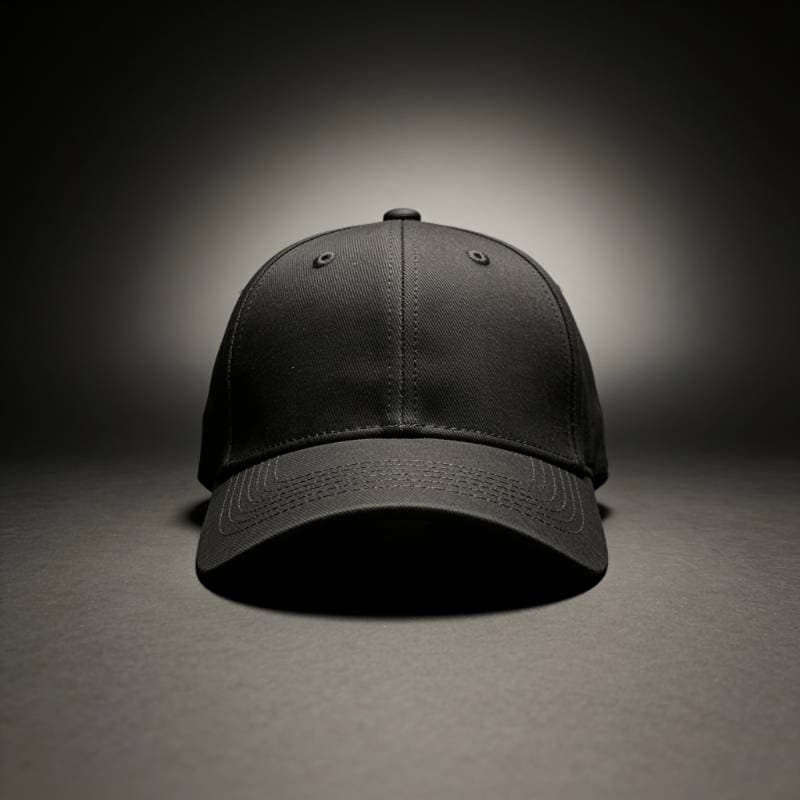 black baseball cap
