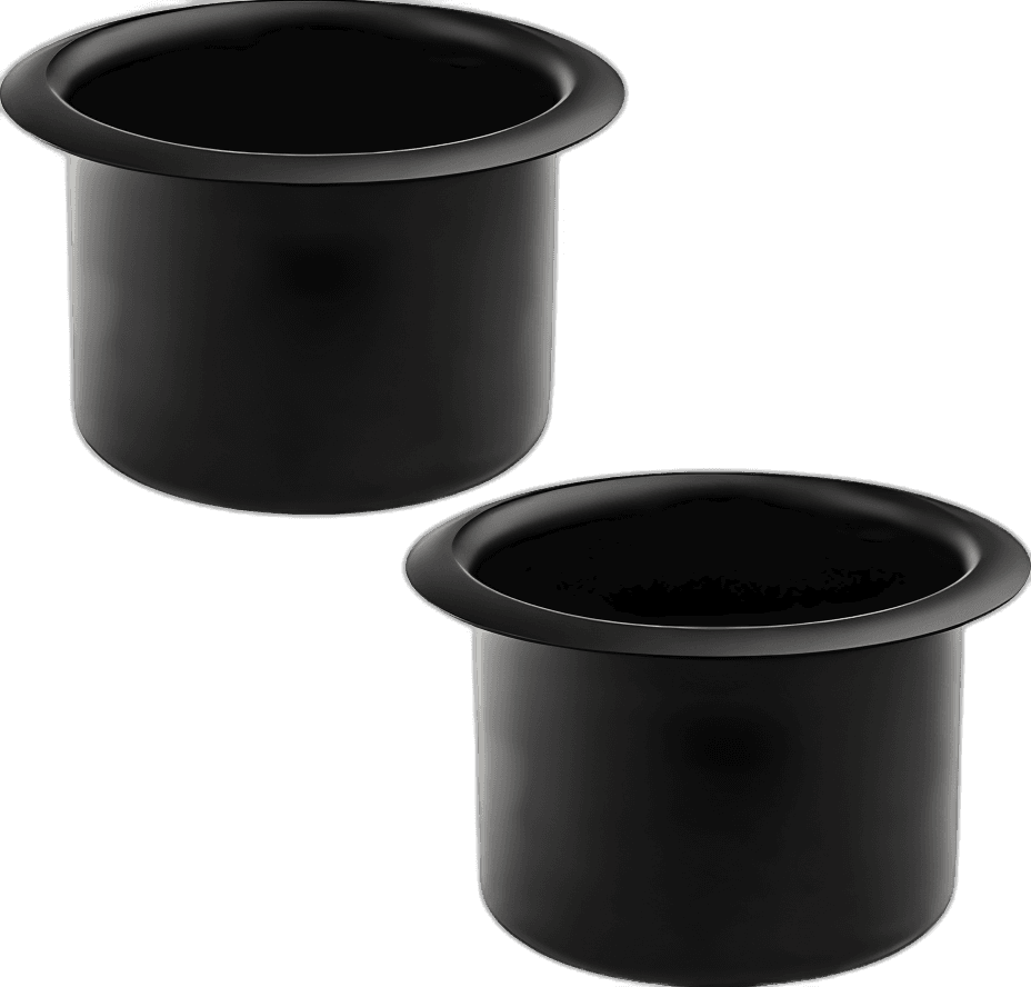 black plastic cup