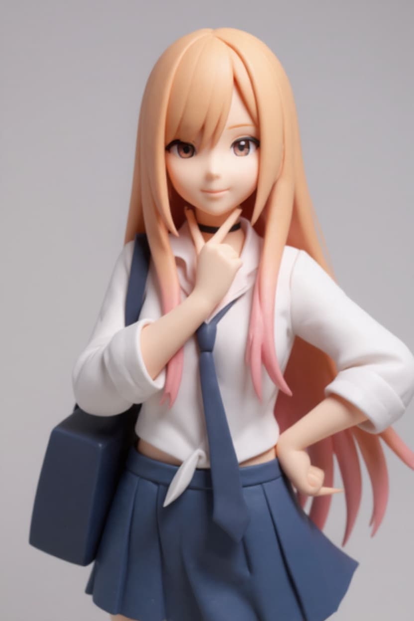 anime girl figurine in school uniform