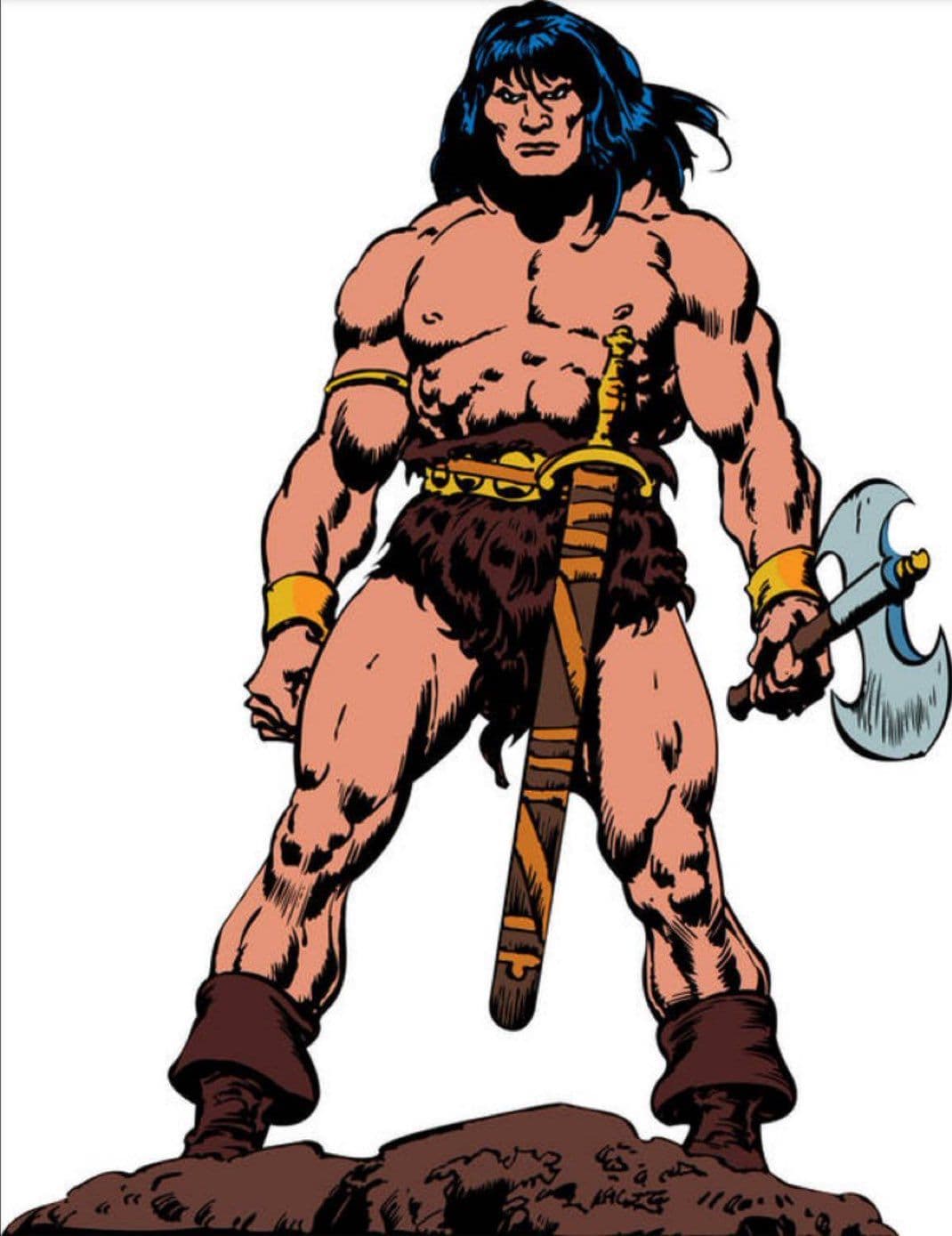 Conan the Barbarian comic book illustration
