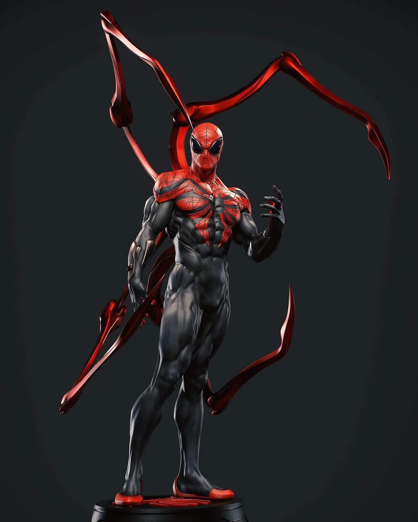Spider-Man action figure with metallic red spider legs