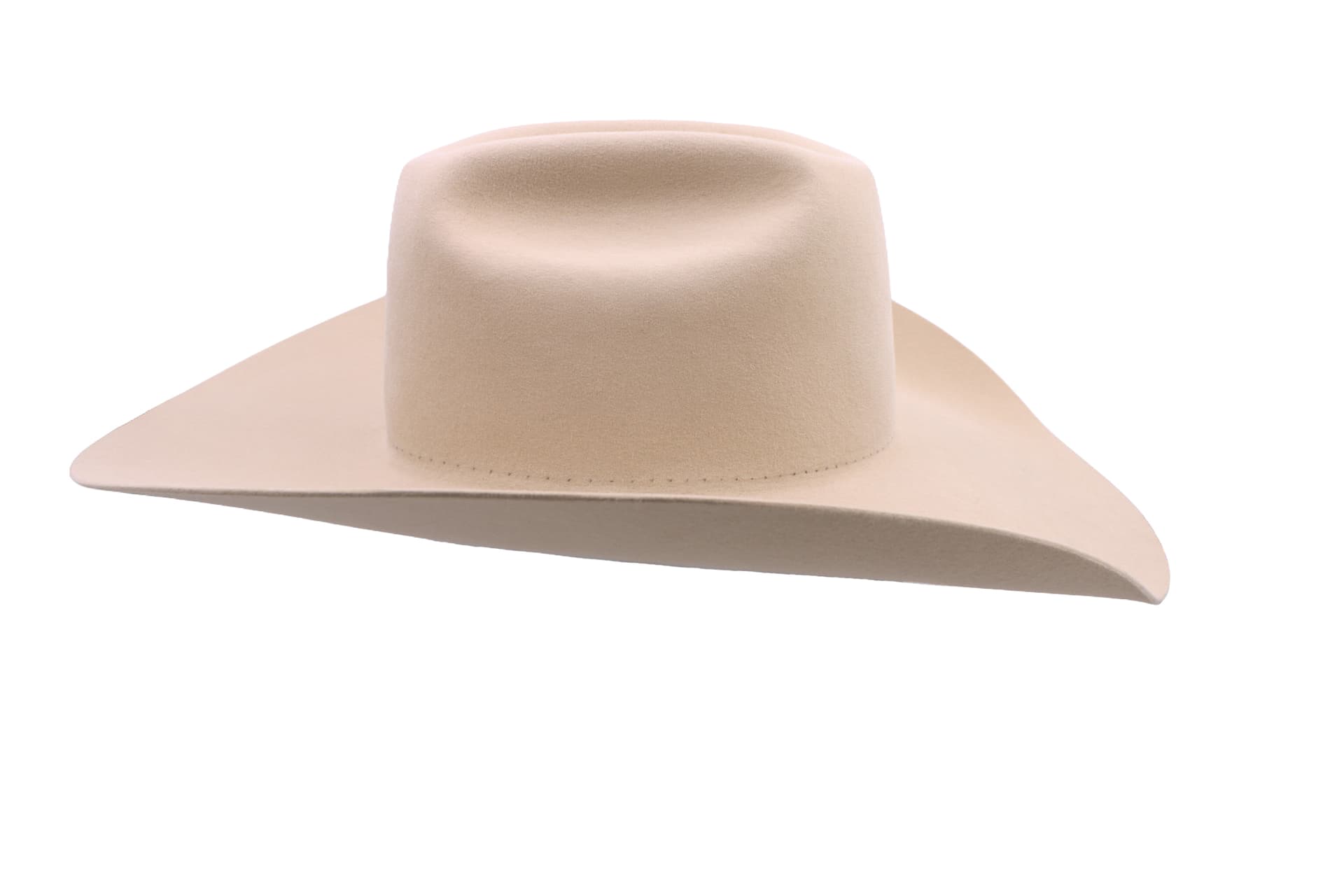 light beige felt cowboy hat